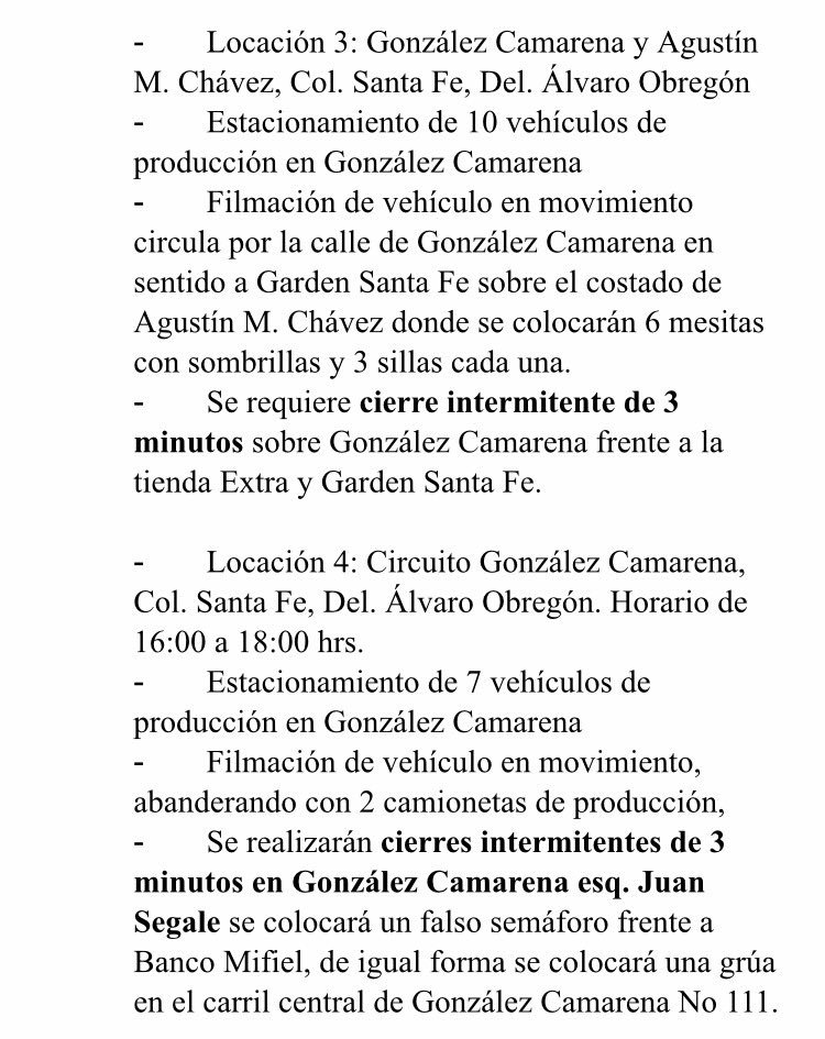 ColonosSantaFe's tweet photo. Mañana sábado 25 de febrero habrá filmaciones en Santa Fe, para que tomen sus precauciones https://t.co/wH4uPQCsZv