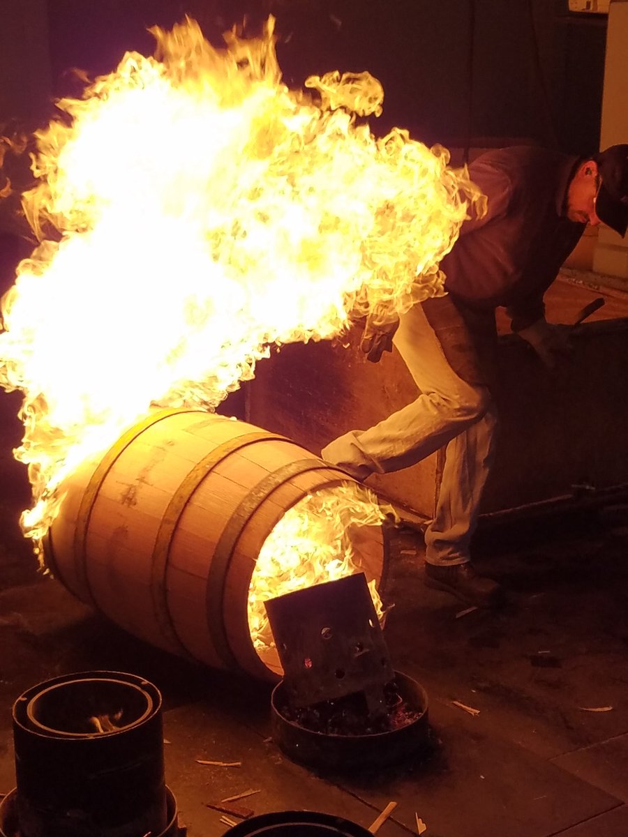 For those wondering what the difference between wine and whiskey barrels... this photo is a subtle hint. #whiskey