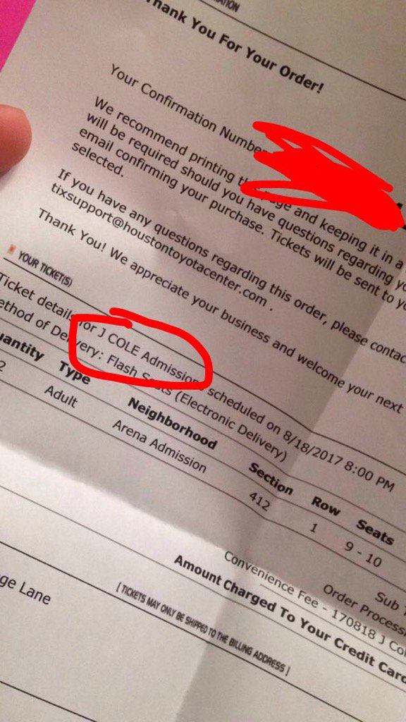 Just got 2 tickets for J. Cole, Happy birthday to my ass!!!! 