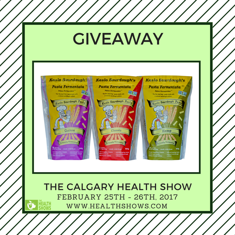 thehealthshows's tweet photo. GIVEAWAY: 2 Packages of 3 bags of #KasloSourdoughPasta
Go to Facebook Event https://t.co/2IH1ZZ1Saf   
#CalgaryHealthShow17 #yycevents https://t.co/0Xl07JFT5m