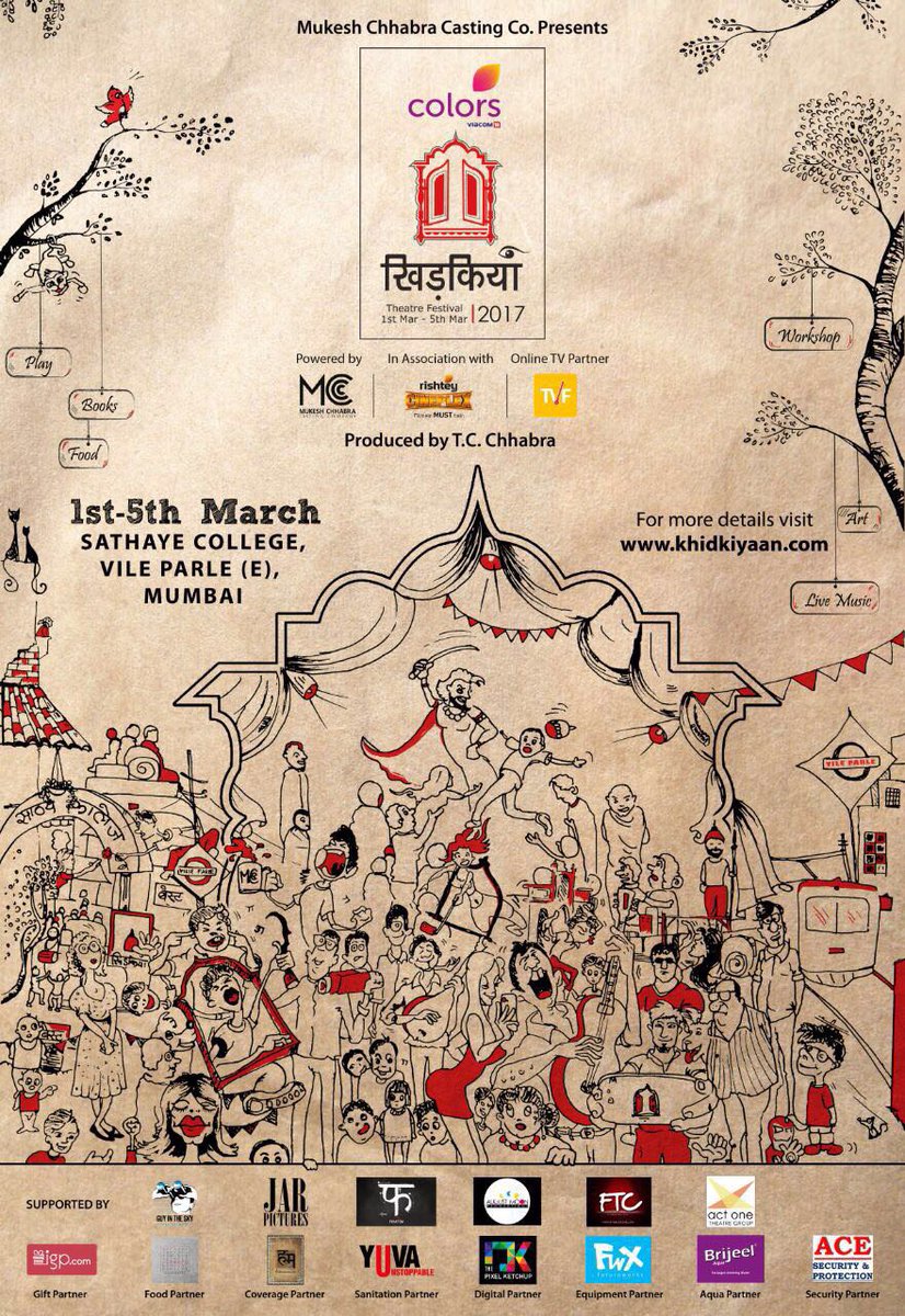 ShraddhaKapoor's tweet photo. A theater festival @khidkiyaan #ColorsKhidkiyaan2017 - Mar 1st -  5th, coming up! How exciting. Good luck! @CastingChhabra @rajcheerfull  ❤ https://t.co/NGBjMFj1WB