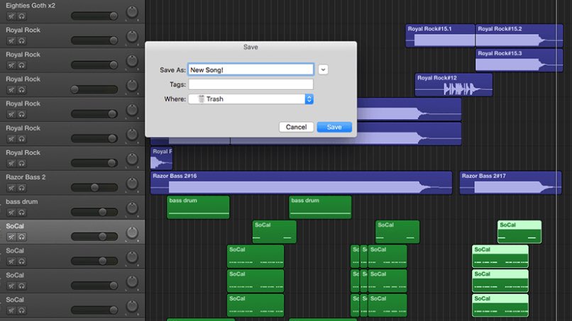 ProducerTweets's tweet photo. You can now export your projects in Garage Band directly into the trash.... where they belong. https://t.co/KnR9ZQWIKl