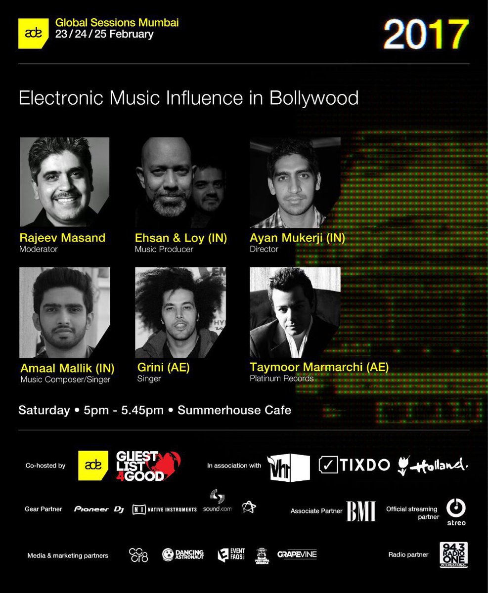 AmaalMallik's tweet photo. Speaking at the closing panel of @Ade_NL at their Global Sessions in Mumbai! 

The Rise Of Electronic Music In Bollywood :) https://t.co/Rgi98tIqVc