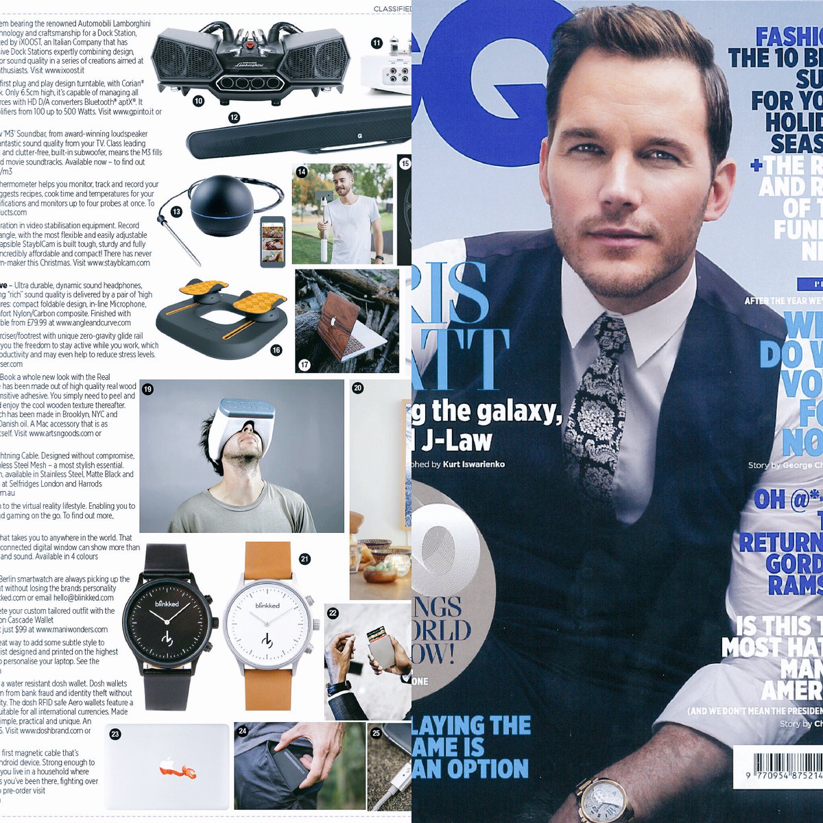 blinkked's tweet photo. #blinkked featured @BritishGQ #blinkked #britishGQ #fashion #smartwatch #wearables #hollywood #celebrity #ChrisPratt https://t.co/7xJw94yjI1