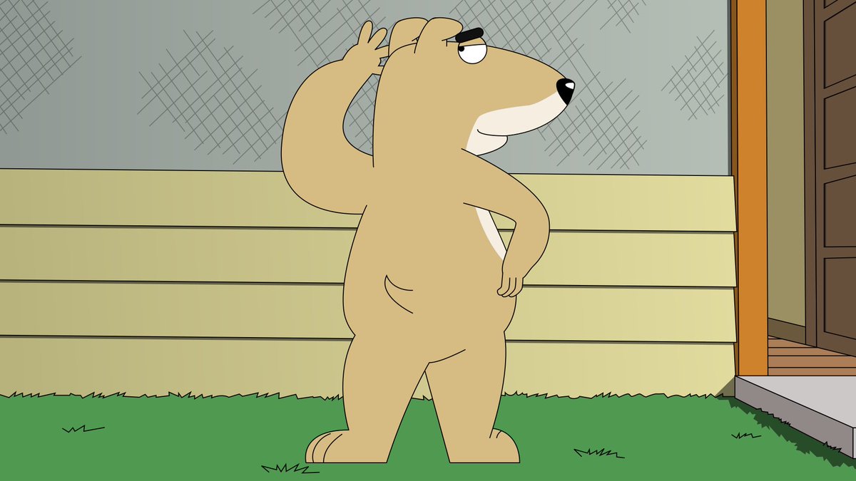 Vinny knows how to pose and get this dog a hard bone