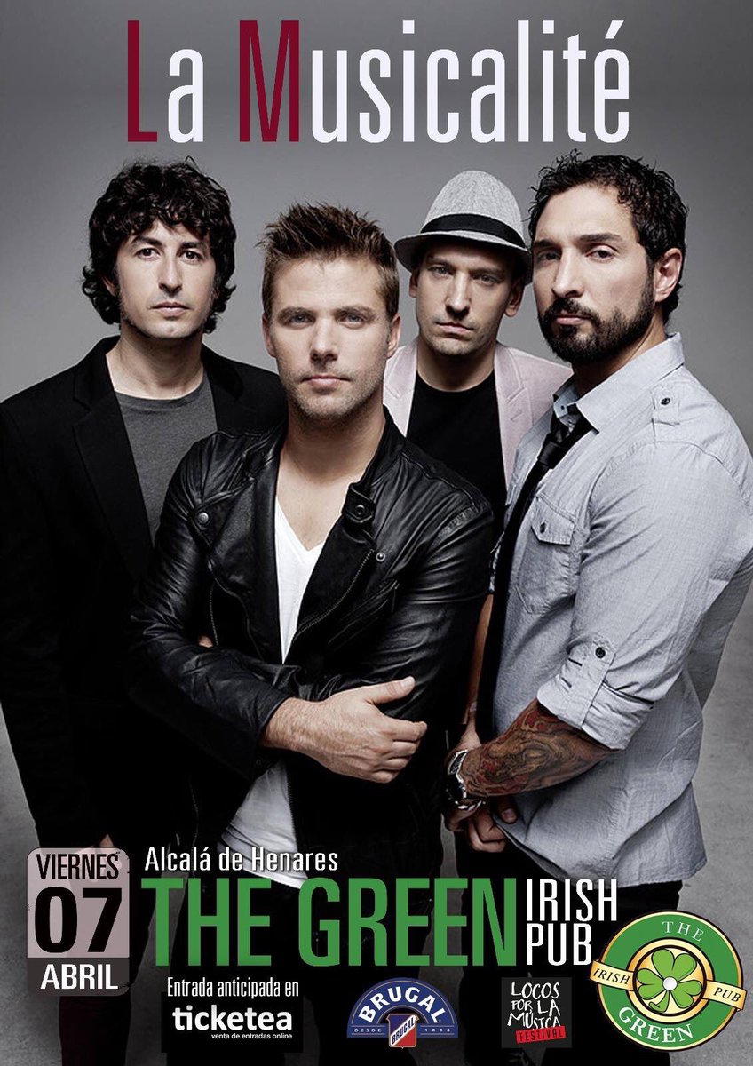 Buenos días familia, el 7 de abril #concierto de #LaMusicalité en <a href="/TheGreenIrish/">The Green Irish Pub</a> #AlcaládeHenares Entradas en cort.as/uNPz Besos
