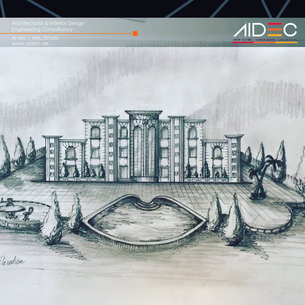 AIDECUAE's tweet photo. Hand Sketch 
Project: Proposed Private Villa
#aidec #architecture #architect #design #uae #abudhabi #alain #sketch #villa #house #classic https://t.co/c0HRLLMSMN