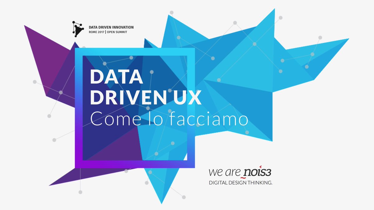 wearenois3's tweet image. A tra poco al #DataDriven2017!
Alle ore 11:30 - sala N5 parleremo di #DataDrivenUX - come arrivare dai #data agli insights per #uxdesign