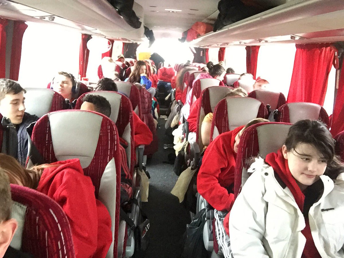 .@AndorraCHS Heading towards Calais, one very sleepy coach 😴 #SkiTrip2017 #studentexperiences