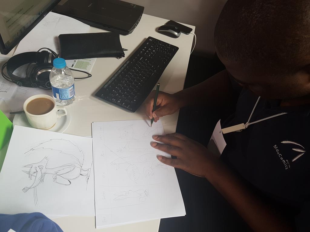 NahidaEsmail's tweet photo. @mducomics #mducomics working on my illustrations for #bookdash #worldreader https://t.co/hPjA2SfqpU