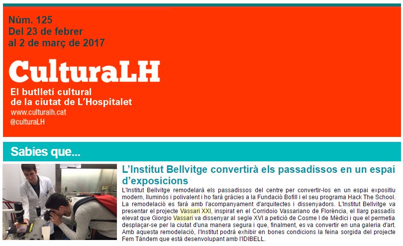 Institut Bellvitge (@insbellvitge) on Twitter photo La comunitat de #Hospitalet celebra la posada en marxa del nostre projecte #VassariXXI <a href="/FundacioBofill/">Fundació Bofill</a> <a href="/CulturaLH/">Cultural Hindu</a> - l-h.cat/cultura/butlle… La comunitat de #Hospitalet celebra la posada en marxa del nostre projecte #VassariXXI <a href="/FundacioBofill/">Fundació Bofill</a> <a href="/CulturaLH/">Cultural Hindu</a> - l-h.cat/cultura/butlle…