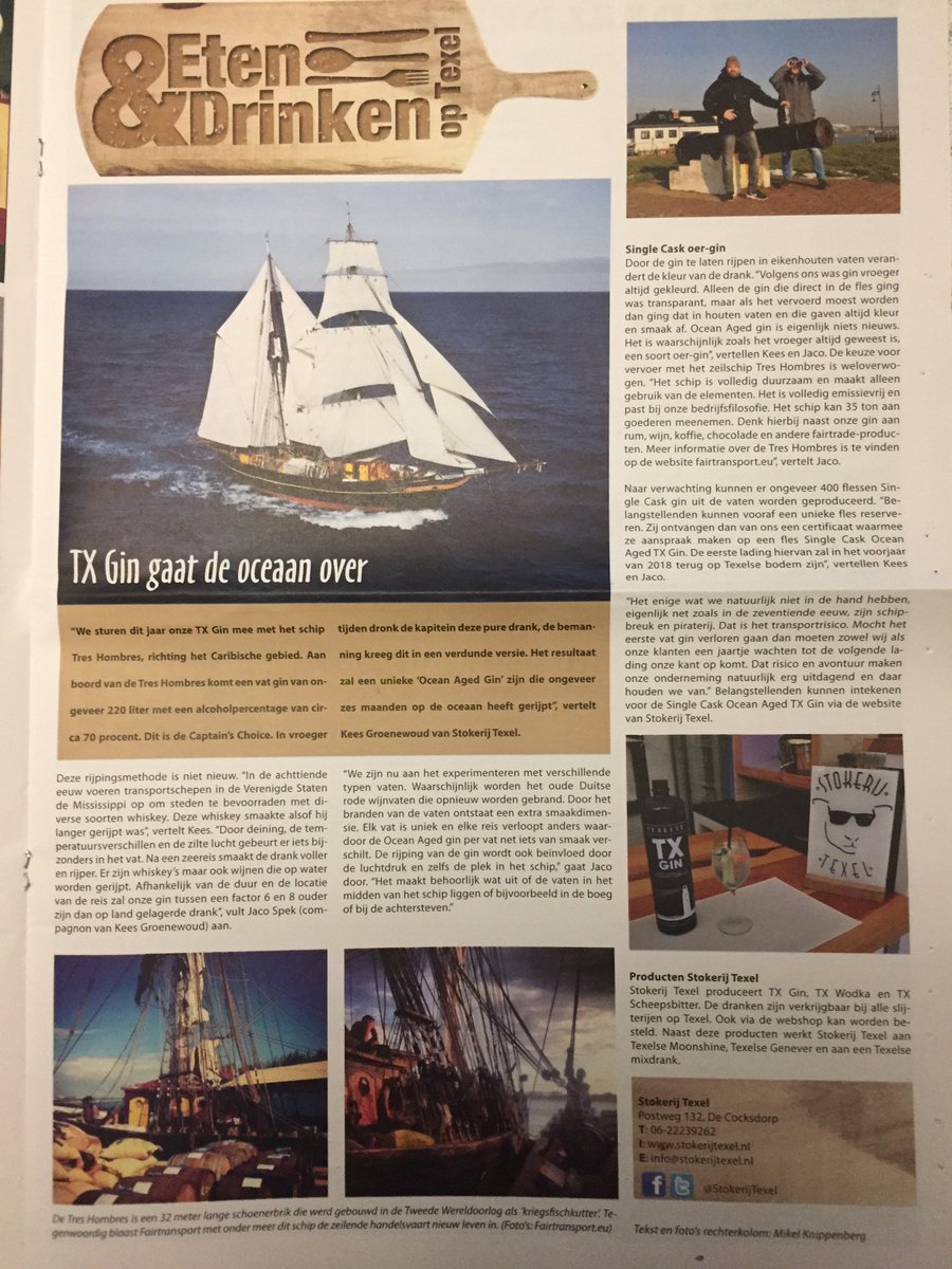 Een artikel over ons nieuwe project Ocean Aged Gin. Interesse? Reserveer snel:
ow.ly/g2DF309lx0q