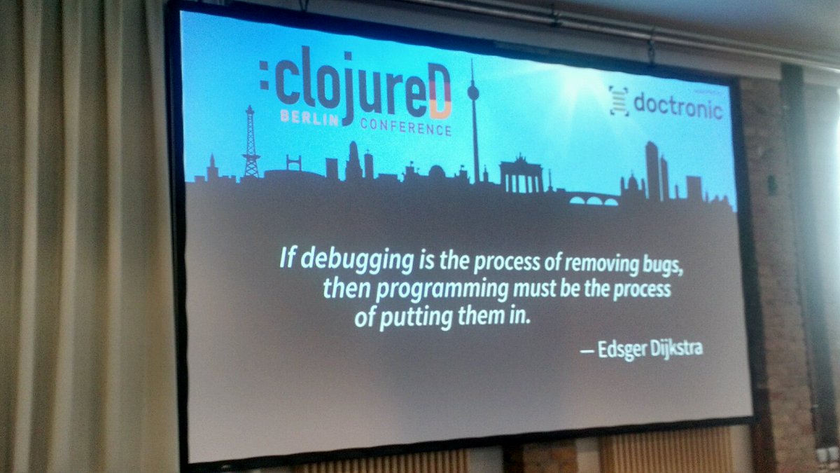 lambdaisland's tweet image. #ClojureD kicking off with some inspirational quotes