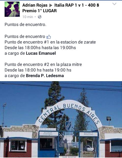 Italia_Rapp's tweet photo. Toda la data esta en el Facebook,a cargo de nuestro organizador #Adrián👇✊ https://t.co/9J1O1k2vhY
