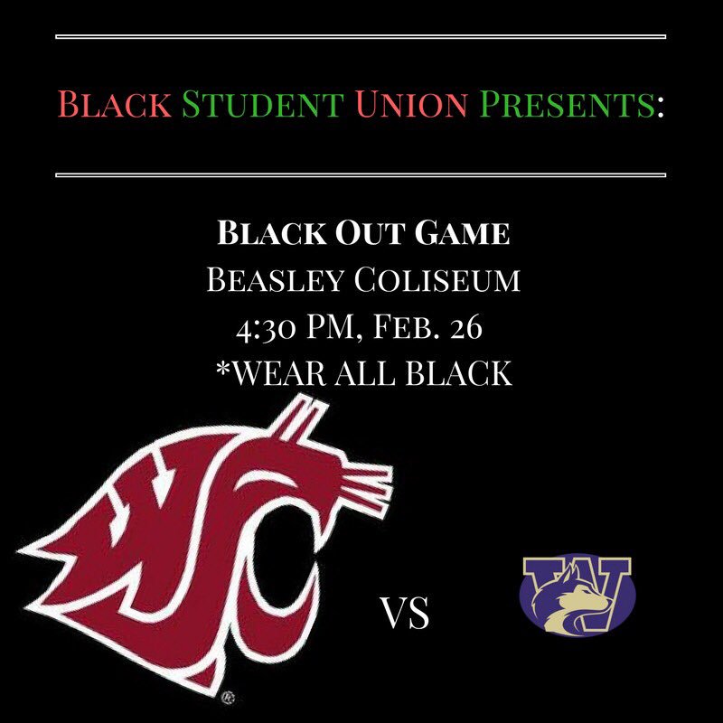 wsuBSU's tweet photo. Come out with us this Sunday to support @WSUMensHoops as they put the smack down on the Huskies! #KnowledgeAndUnityThroughCommunity https://t.co/POhrLeP6r7