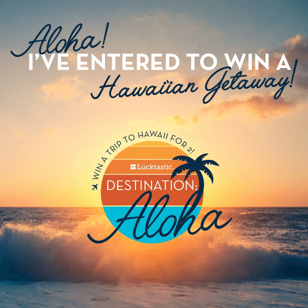 RedRob1975's tweet image. Come join me for a Hawaiian Getaway! lucktastic.com/twShareFunnel