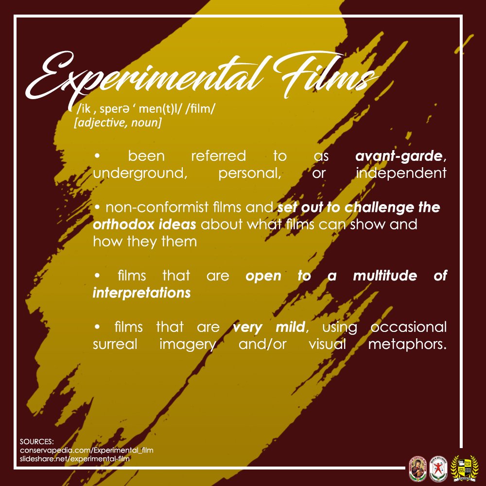 KAMASKOM's tweet photo. Ever wondered what Traditional and Experimental Films are? Here's a guide for your #13thCINEMASKOM experience. https://t.co/Wekr0JoCCK