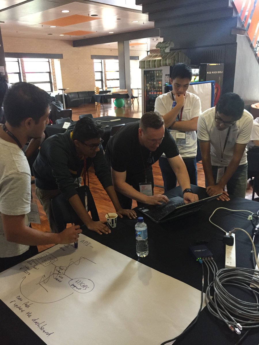 onewhite's tweet photo. Helping the guys at #Hackathon #MPID #nabAPI #axway @nab @Macquarie_Uni https://t.co/vNe9VdAFGY