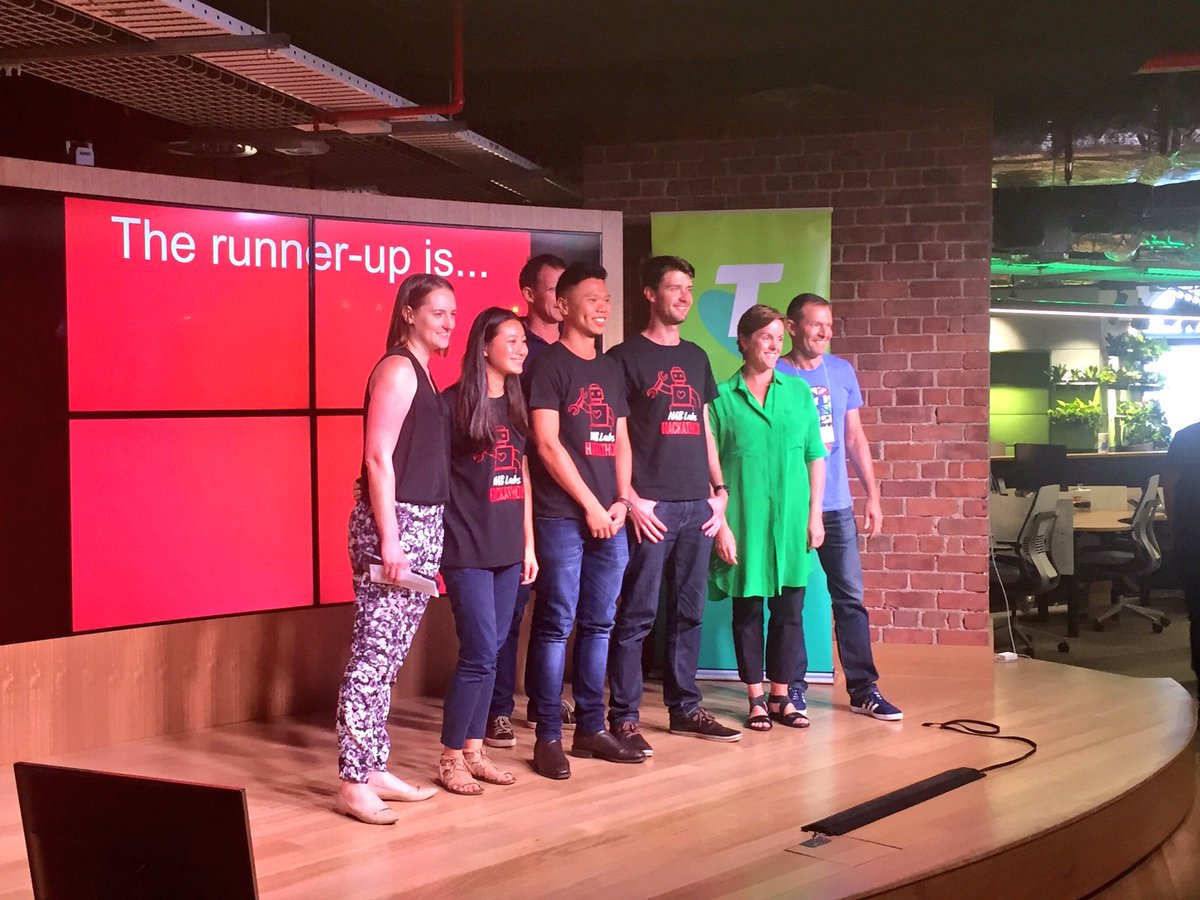 Fishburners's tweet photo. Woooo team Fishburners took out second place at the #NABHack #GoTeam https://t.co/CZN1TbLw0x