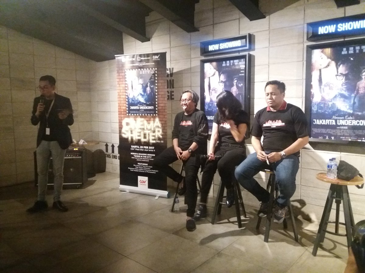 #CinemaShelter2 sudah hadir dilokasi Moamar Emka, Tiara Eve &amp; Padri Nadeak
