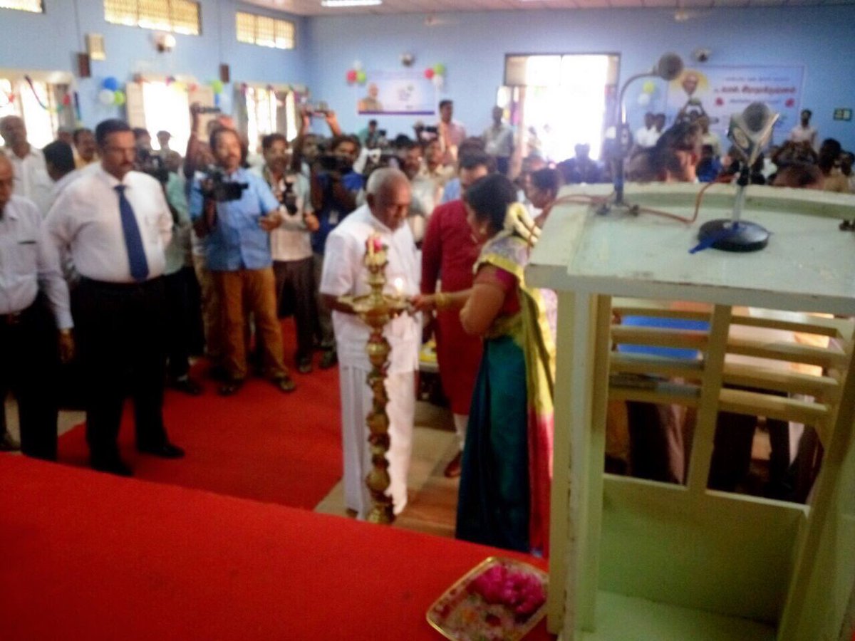 PonnaarrBJP's tweet photo. Today,inaugurated and given inaugural address on #PMBJP at Gandhigram -Rural University.@PIB_India @PMOIndia https://t.co/rZKaNiCcJ0