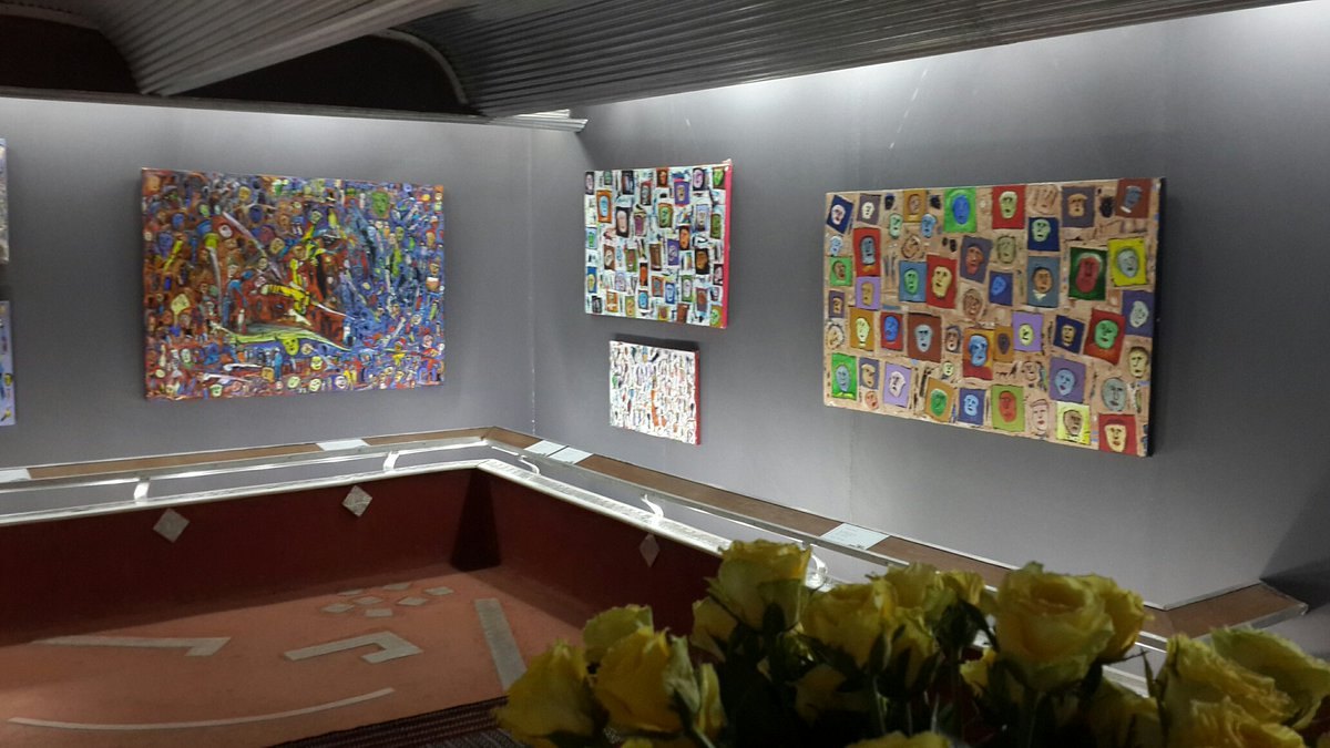OneOffGallery's tweet photo. Opening today @OneOffGallery - Allan Githuka's 'Painted Faces' - Noon to 5. Karibu! https://t.co/4pZCuEmoEz