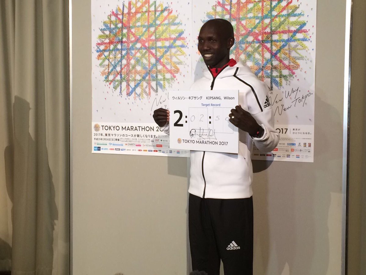 RUNNING_CV's tweet photo. .@Kipsang_2_03_23 anuncia que intentará batir el WR de Maratón en #TokyoMarathon. Va a por 2:02:50. Domingo 26 a la 1:00 am hora española. https://t.co/fafj9eJUcg