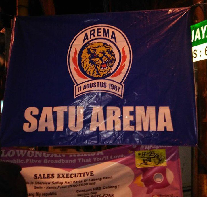 Benner bisa diturunkan namun suara suara lantang persatuan tidak akan pernah bisa diturunkan, SATU AREMA. satuarema.com