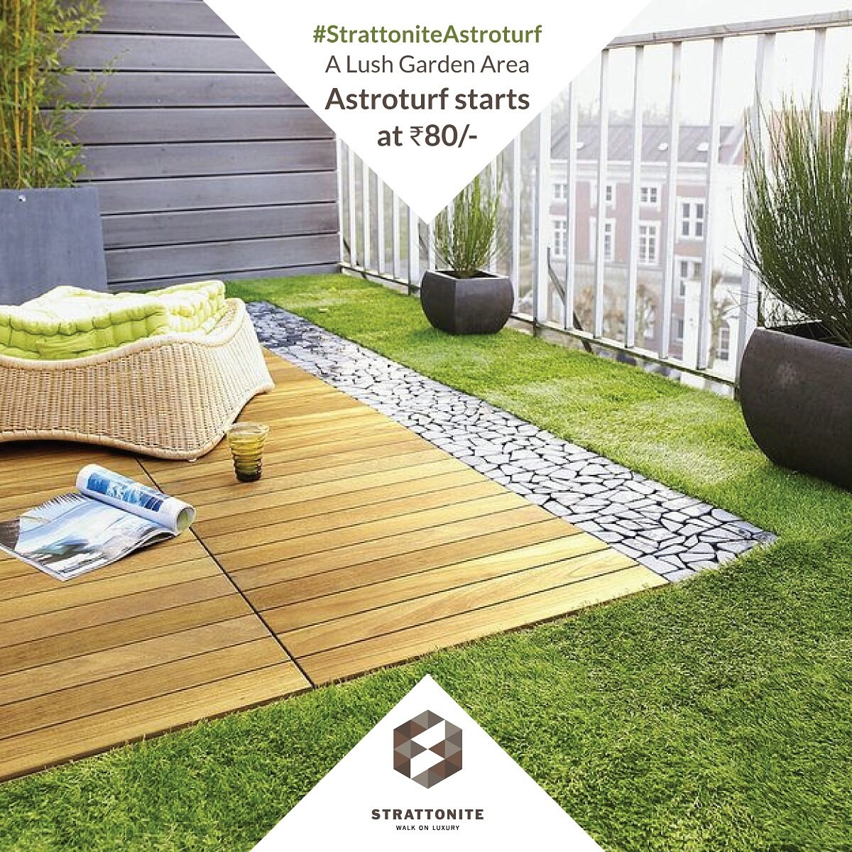 Strattonite_'s tweet photo. Try Astroturf at Strattonite, instead of actual grass, for a neat balcony area. They’re easy to maintain. Contact us https://t.co/8UxRzOW9HH https://t.co/TgvD9ruRx2