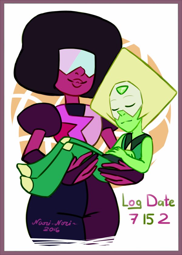 KristenRomberge's tweet photo. Okay, well, almost nobody ships Peridot with Garnet. . . #StevenUniverse #LogDate7152 #Peridot #Garnet #CrystalGems #FanArt #Cute #Subtext https://t.co/1yK0j2e0uq