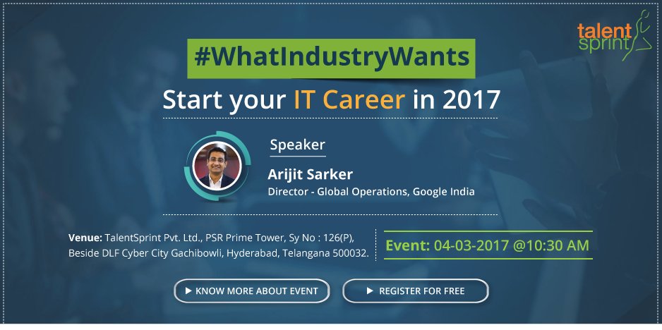 talentsprint's tweet photo. Every year 1.7 million engineers graduate but only 20% are employable. Join Free Seminar https://t.co/DAaiI5f7sN Find out #WhatIndustryWants https://t.co/nMzKeGblgT