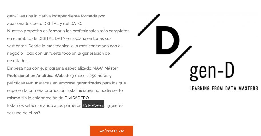 GenDSchool's tweet photo. ¿Quieres formar parte de la 1ª promoción de solo 20 #MAWers? Empezamos AHORA n primavera #elegidos #talento #digital https://t.co/2zqoUsVPPN https://t.co/r9PG17j0YW