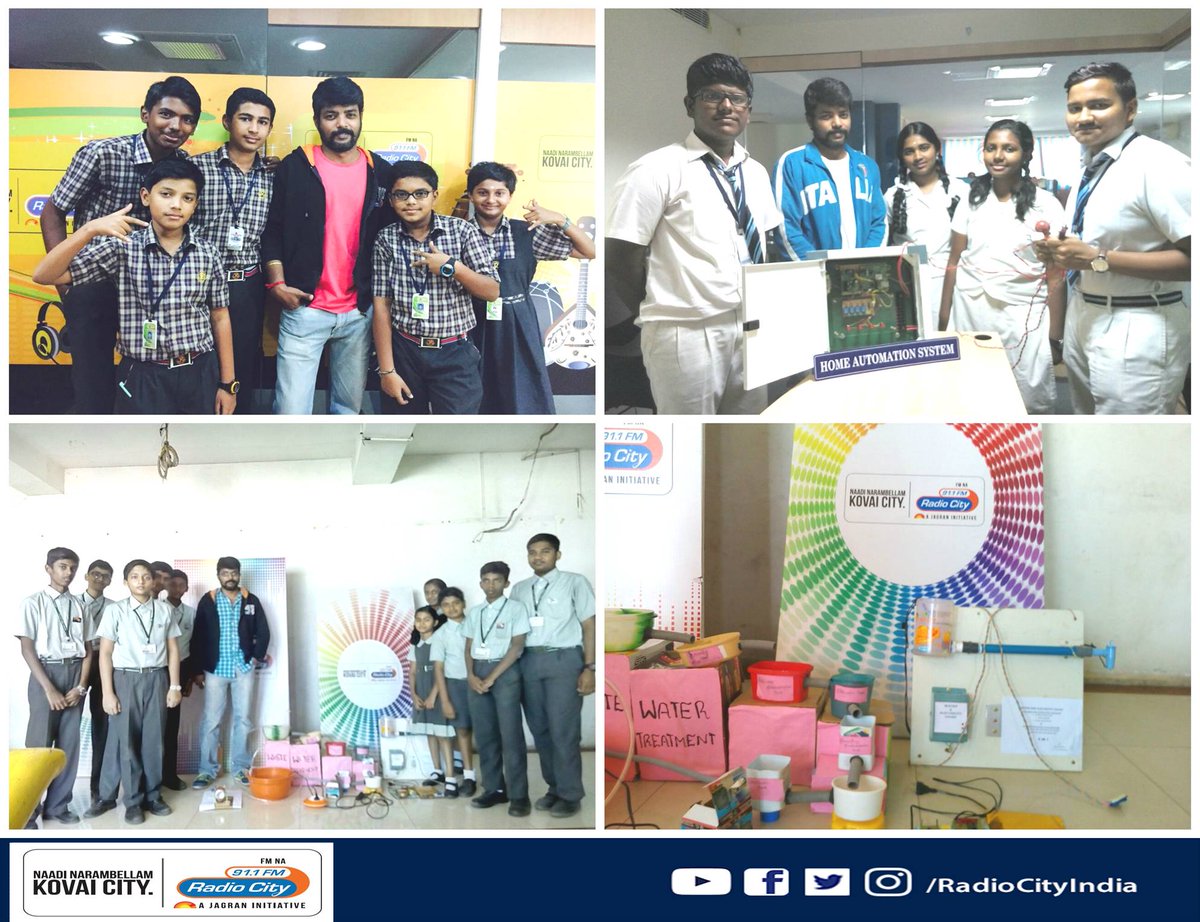 radiocityindia's tweet photo. #RadioCityCoimbatore's 'Kutty Kalaam' #ScienceDaySpecial. Students from various schools present their projects! #LoveForScience https://t.co/8DvP9tMkkI