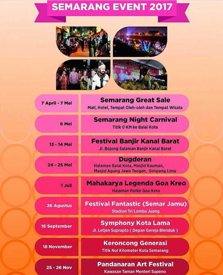 #semarang: beberapa event yang meramaikan kota semarang th 2017 ~@disporaparjtg~