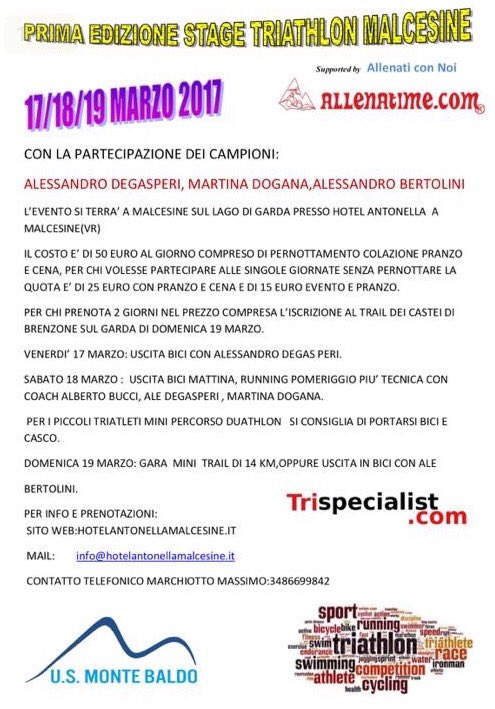 Triathlon_Time's tweet photo. A Marzo, #Malcesine ospiterà un grande Camp di #Triathlon con @TriDega, @dogana_martina e @superBerto71 ➡️info@hotelantonellamalcesine.it https://t.co/UuqqRldUXo