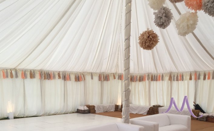 Calm before the evening's festivities in a Be Upstanding Marquee. #wedding #party