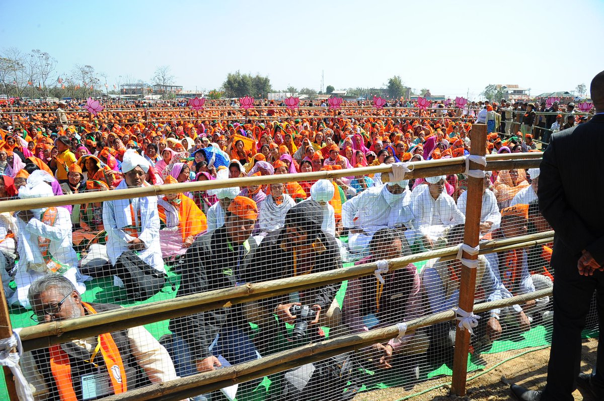 narendramodi's tweet photo. Delighted to campaign in Manipur. I will always cherish the warmth I received from the people of the state. https://t.co/OugnPvRO6G