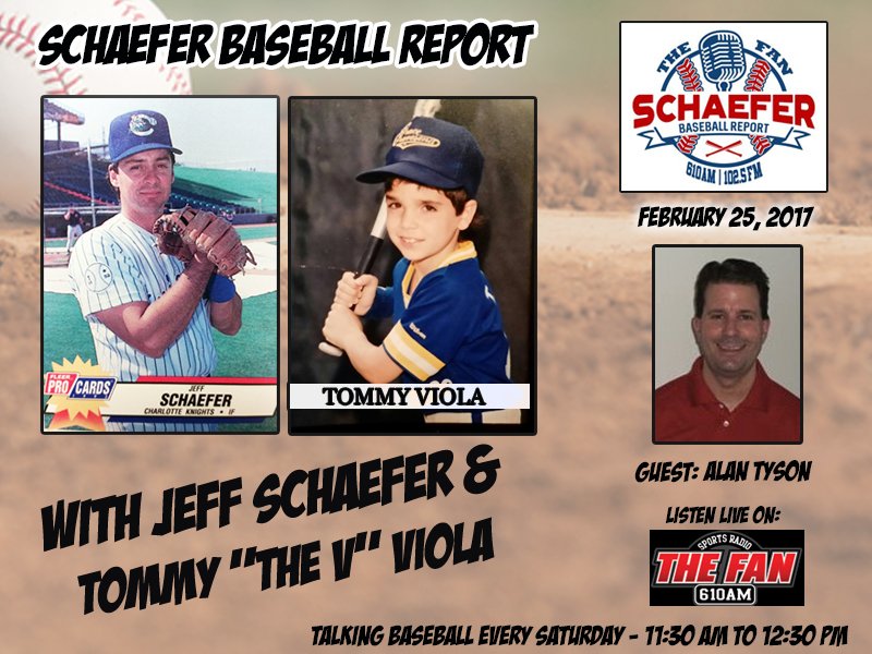 SchaeferReport's tweet photo. Today's Show: @JeffSchaefer2 & @Tommy_the_V are talking baseball in studio at 11:30 AM on @wfnz!
Today's Guest: Alan Tyson @ArchitechSports https://t.co/QkX04m7v6q