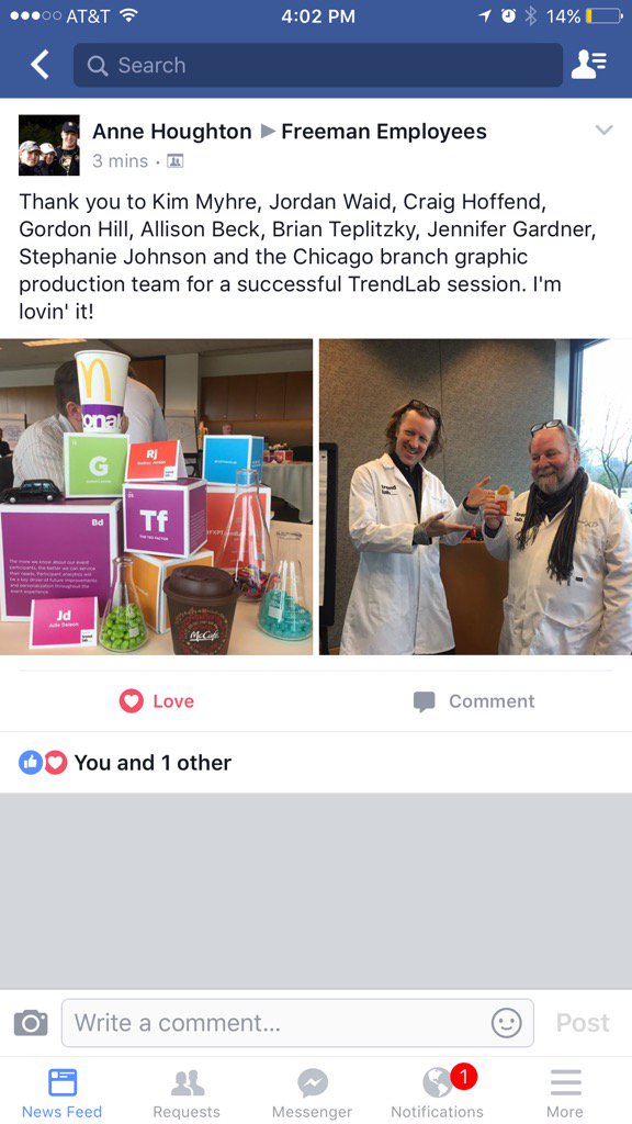 Recruit_Saunya's tweet photo. #Freeman #freemanxp #trendlab #chicago #designthinking #Creative https://t.co/uFEWLa1GmA