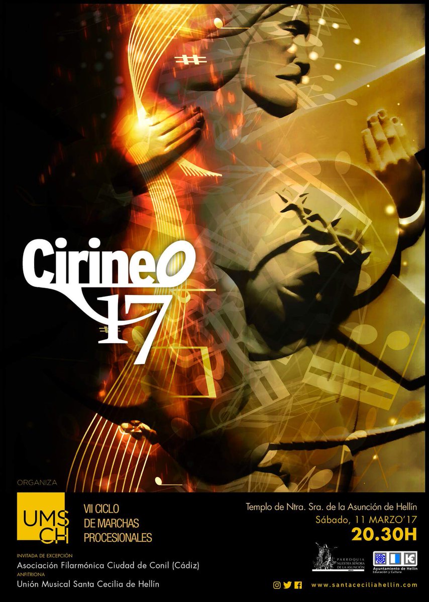 Y  nos llega ya también el cartel anunciador de uno de los actos más entrañables de la <a href="/UMSC_Hellin/">SantaCecilia Hellín</a> Una nueva edición del concierto Cirineo.