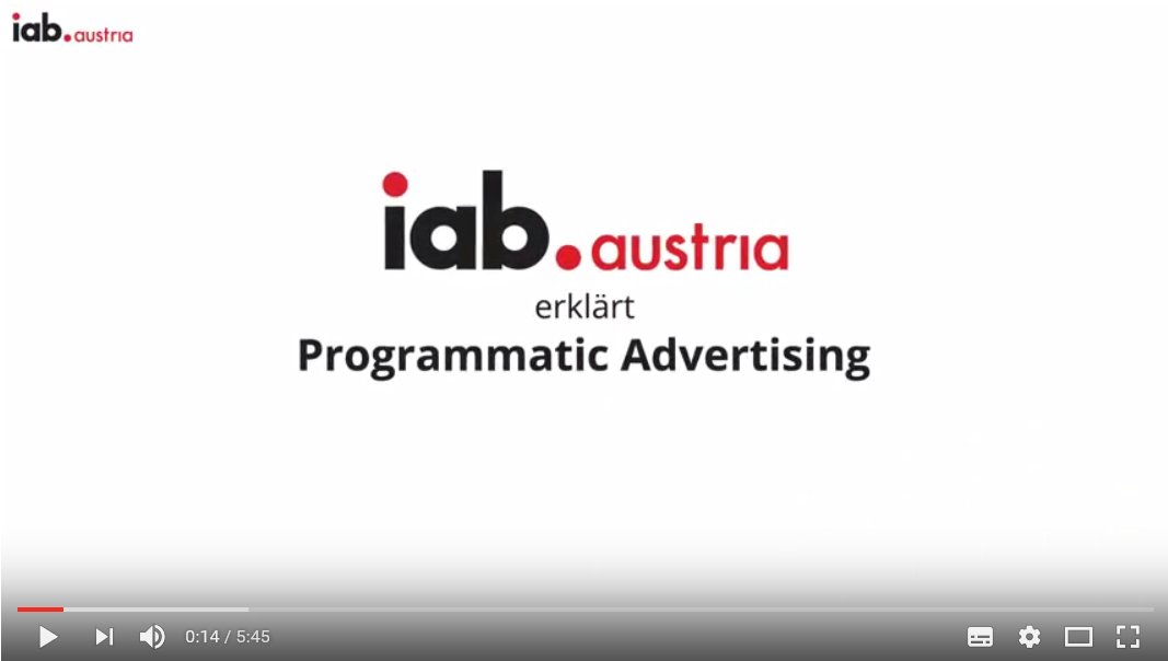iab_austria's tweet photo. #Programmatic_Advertising in a nutshell: Das iab Video beantwortet die wichtigsten Fragen
https://t.co/hpxQNEe6vZ https://t.co/uZOKGWKfhz