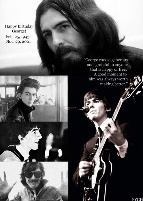 Happy Birthday George Harrison Play that guitar xxxx 