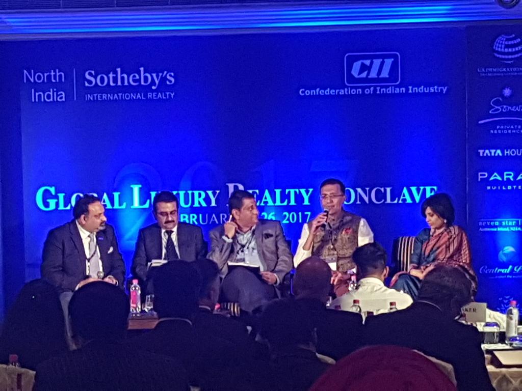 AparnaSharmaa's tweet photo. Rahul Soota, Partner, @mymoneymantra speaking on "Policy changes in Indian Real estate" at CII Sothebys Global Luxury Real Estate Conclave. https://t.co/qfYm8pzeDS