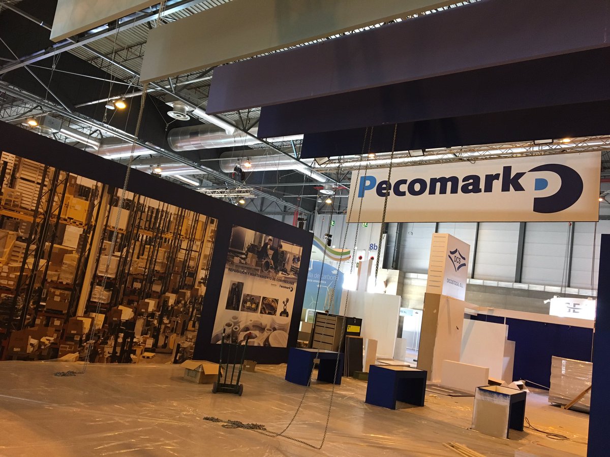 PecomarkSA's tweet photo. Seguimos con el montaje de stand feria climatización y refrigeración  @feriademadrid https://t.co/yZy9gnLOKX