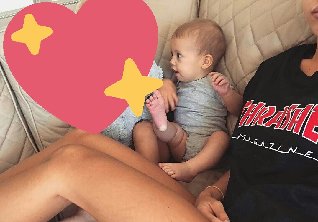 Saturday mornings ♥️ waiting for daddy to bring home breakfast