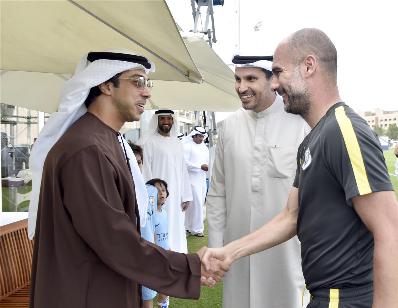 منصور بن زايد on X: "Sheikh Mansour bin Zayed attends Man City FC's training at Emirates Palace https://t.co/of9zJwsx6G" / X