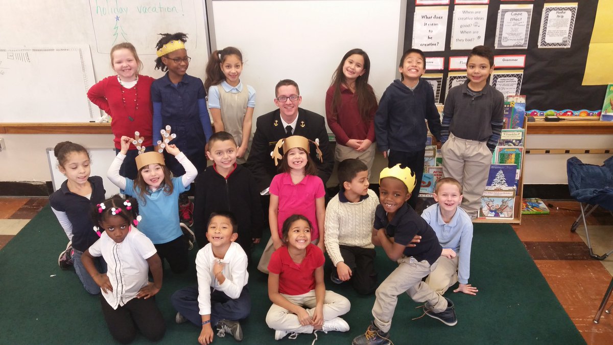 Mrs. Staropoli's class had a special visitor today, Midshipman Michael Hanling. #wearebaltz <a href="/baltzprincipal/">Amy O’Neill</a>