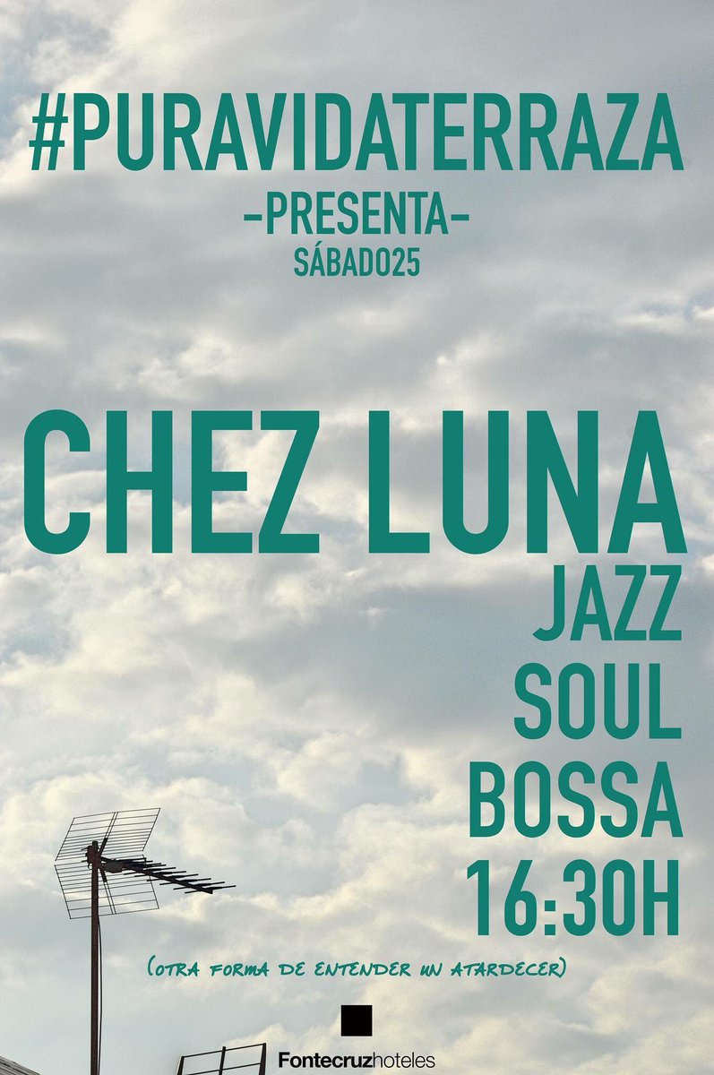 A las 16.30 horas <a href="/ChezLunaOficial/">Chez Luna</a> en <a href="/puravidaterraza/">Pura Vida Terraza</a> ¿un café con buena música? #conciertos #Sevilla