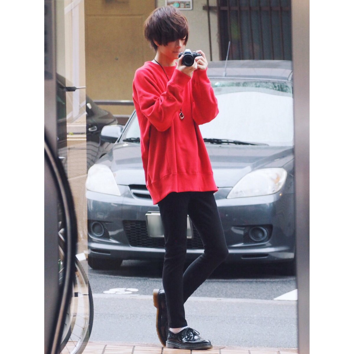 平行 三十 ニコチン 赤い スウェット コーデ Jimmoss Org