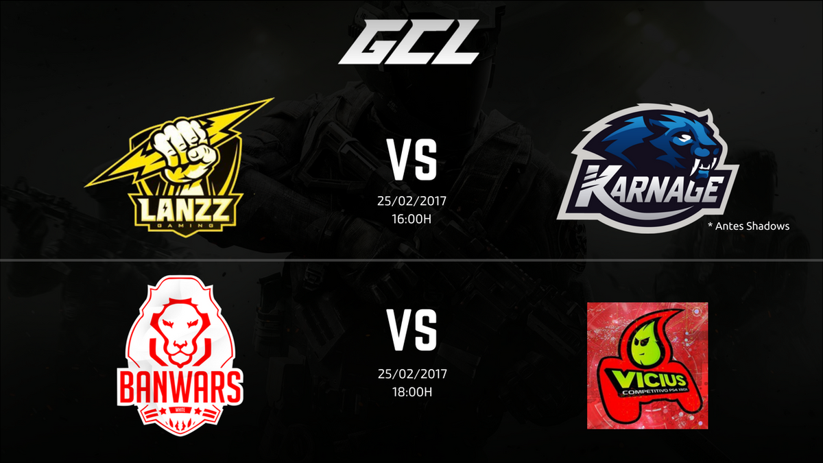 Gameradic_CoD's tweet photo. A partir de las 16:00h comenzará la cuarta jornada de la GCL - @LanZzGaming VS @KarnageES  / @Banwars_ VS @VSC_eSports https://t.co/FkQAqloxrZ